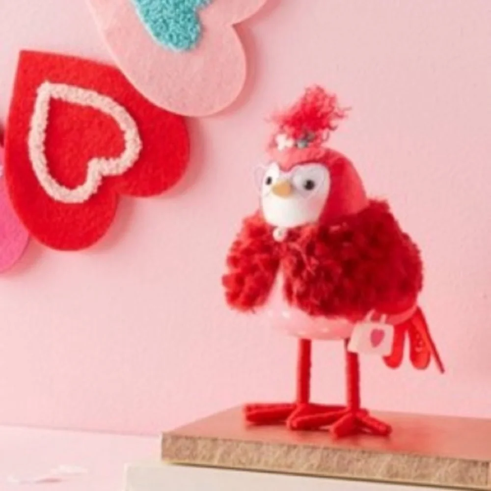 Target Featherly Friends Spritz Valentine’s Day “Floof” Red Lady Bird